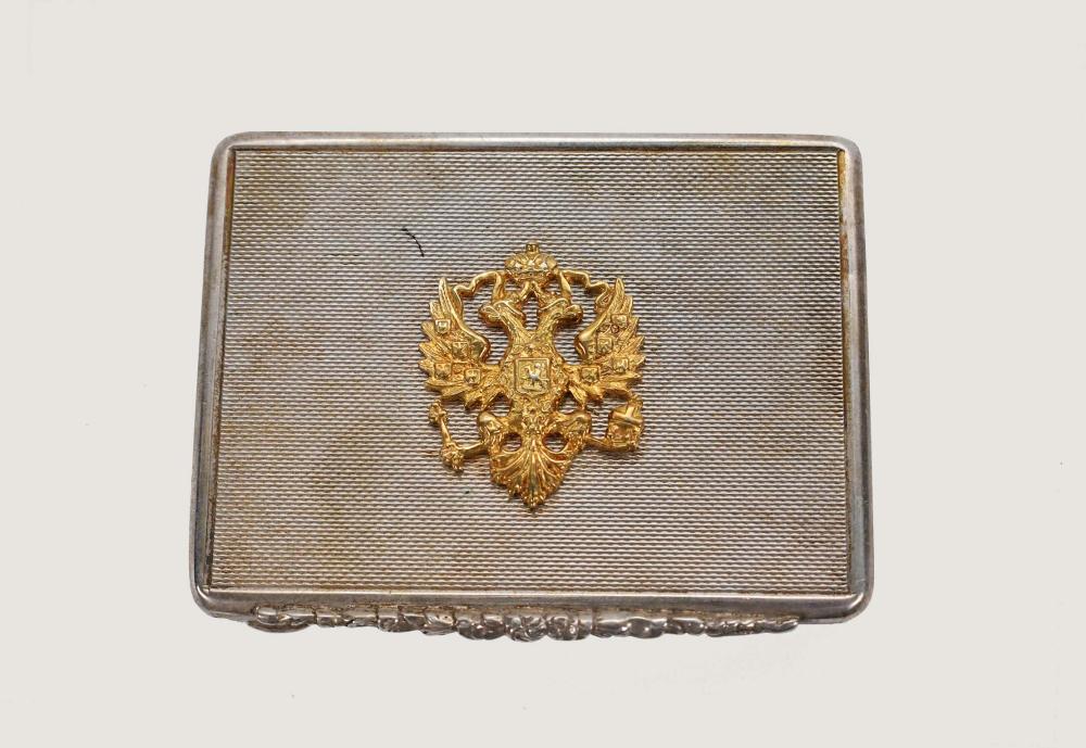 RUSSIAN SILVER CIGARETTE CASEImpressed 3540aa