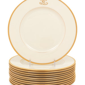 A Set of Twelve Lenox Porcelain Plates