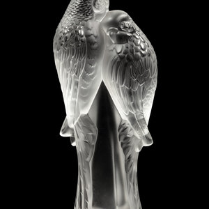 A Lalique Deux Perruches Sculpture Second 3519e7