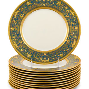 A Set of Twelve Lenox Parcel Gilt 3519e1