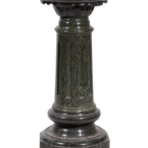 A Continental Green Marble Pedestal Late 351a1f