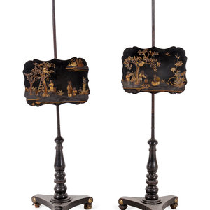 A Pair of Regency Black Lacquered 351a2b