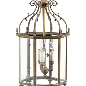 A Louis XV Style Brass Hall Lantern Early 351a4b