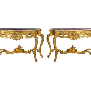 A Pair of Louis XV Style Giltwood 351a44