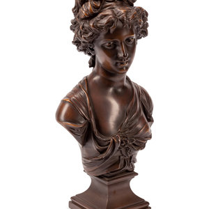 A French Bronze Bust Cast by L.