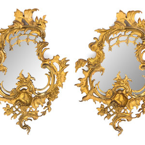 A Pair of Baroque Style Gilt Bronze