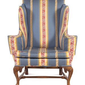 A Queen Anne Walnut Easy Chair 18th 351adb