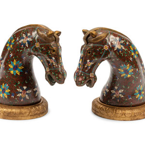 A Pair of Chinese Export Cloisonné