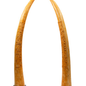 A Pair of Chinese Export Carved Bone