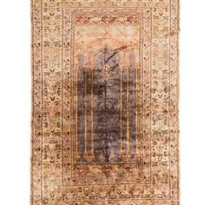 A Turkish Silk Prayer Rug First 351b43