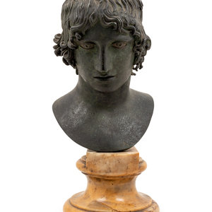 A Continental Bronze Head of Alexander