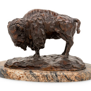 Agnes Yarnall American 1904 1998 Bison bronze 351b79