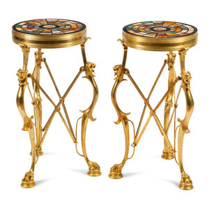 A Pair of Continental Gilt Bronze