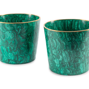 A Pair of Bronze Mounted Malachite 351c2f