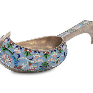 A Russian Shaded Enamel Silver