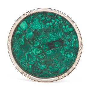 A Fabergé Silver and Malachite Coaster
Mark