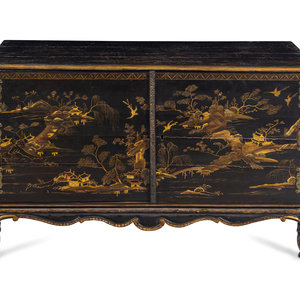 A George I Style Lacquered Cabinet