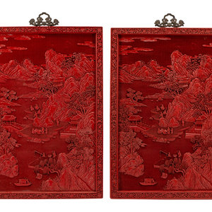 A Pair of Chinese Export Carved 351cba