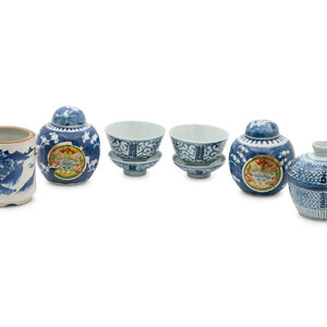 Six Chinese Blue and White Porcelain