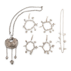 Six Chinese Silver Jewelry
EARLY