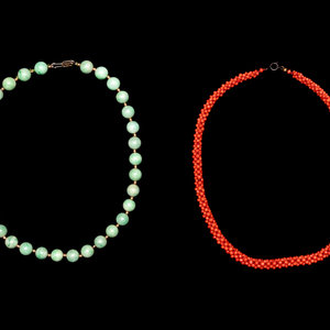 Two Chinese Beaded Necklaces
20TH