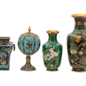 Four Chinese Cloisonné Enamel