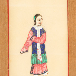 Six Chinese Export Pith Paper Paintings
19TH