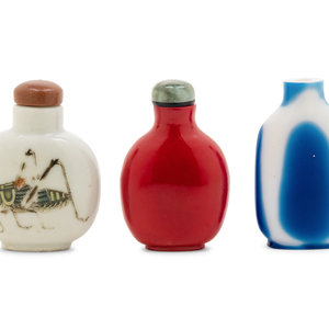 Three Chinese Snuff Bottles
comprising