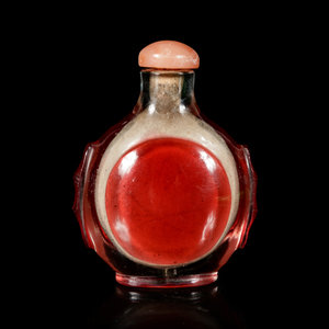 A Chinese Red Overlay Clear Glass 351dc8