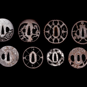 Eight Iron Tsuba 19TH CENTURY comprising 351dee