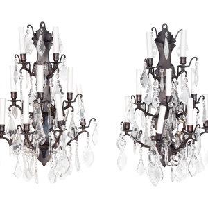 A Pair of Louis XV Style Wrought-Iron