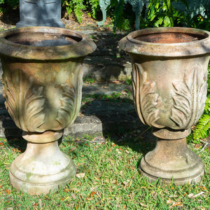 A Pair of Terracotta Garden Urns Height 351ee0