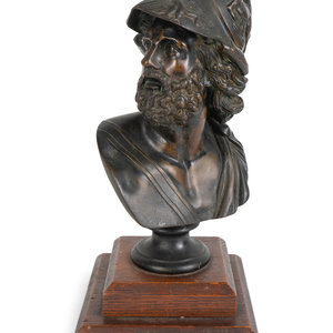 A Patinated Bronze Bust of Menelaeus
AFTER