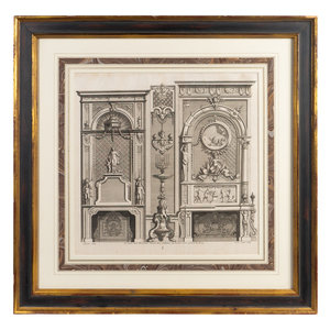 Four Architectural Engravings 19TH 351fb0
