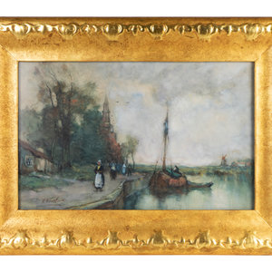 Dutch Canal Scene
(American, 1855-1931)
13