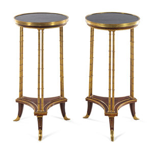 A Pair of French Gilt Bronze Marble Top 351fe3