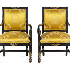 A Pair of Directoire Style Scalamandré