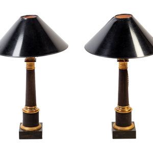 A Pair of Empire Gilt and Patinated 351fe5