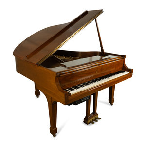 A Model M Steinway Walnut Cased