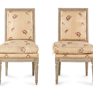 A Pair of Louis XVI Carved and