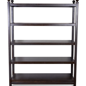 A Contemporary Black Painted Metal 352047