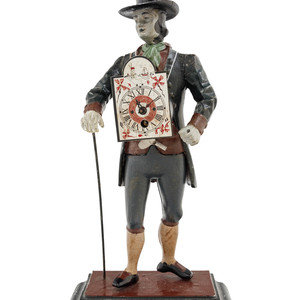 A German Painted Metal "Peddler"