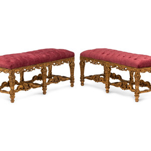 A Pair of Louis XIV Style Giltwood