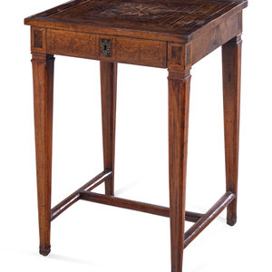 A Louis XVI Burlwood and Parquetry
