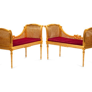 A Pair of Louis XVI Style Giltwood
