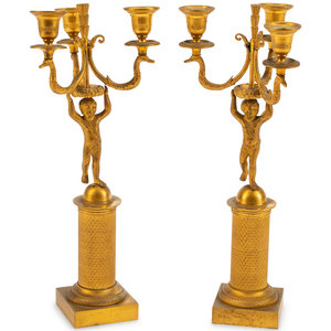 A Pair of Empire Style Gilt Bronze 3520b0