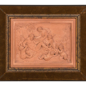 A Neoclassical Framed Terra Cotta 3520c9