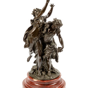 A French Bronze Figural Group After