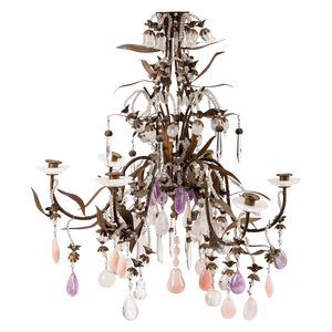 A French Bronze Chandelier with