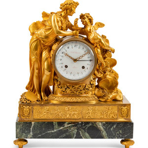 A French Gilt Bronze and Marble 3520ea